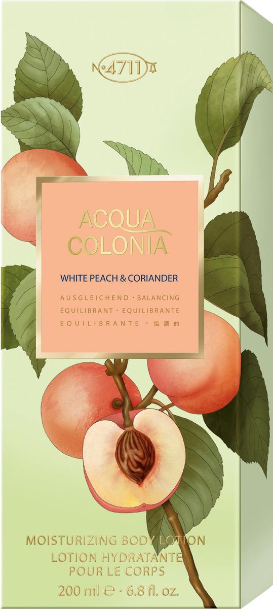 фото 4711 Acqua Colonia Balancing White Peach & Coriander Лосьон для тела, 200 мл