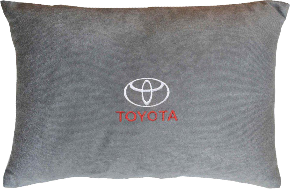 фото Подушка декоративная в салон автомобиля Autopremium "Toyota", цвет: серый