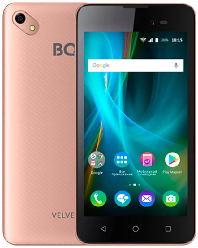 фото Смартфон BQ Mobile 5035 Velvet 1 / 8 GB, розовое золото