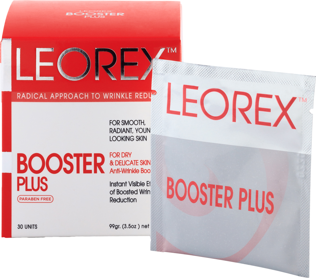 фото Leorex Booster Plus Гипоаллергенная нано-маска для экспресс-разглаживания морщин 50+, 3,3 мл х 30 шт