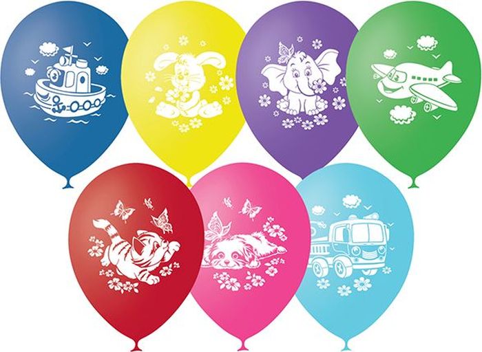 фото Latex Occidental Набор воздушных шариков Пастель Декоратор Детская тематика 50 шт