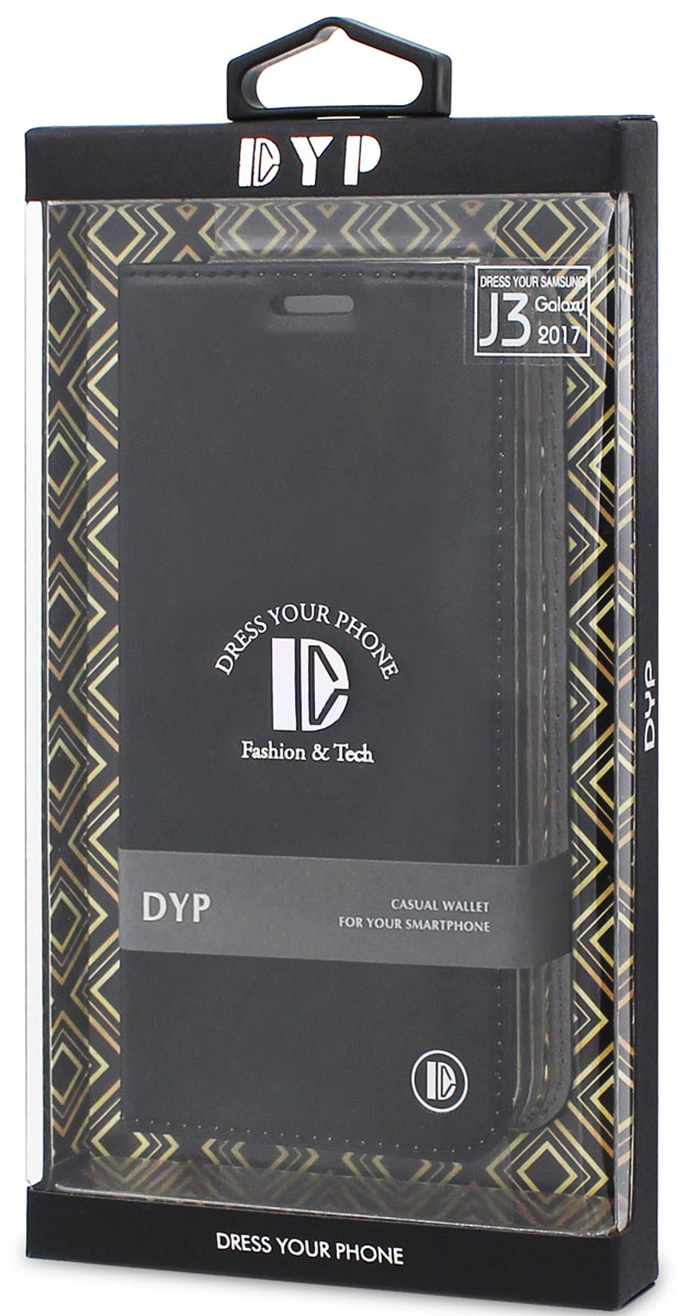 фото DYP Casual Wallet чехол для Samsung Galaxy J3 (2017), Black