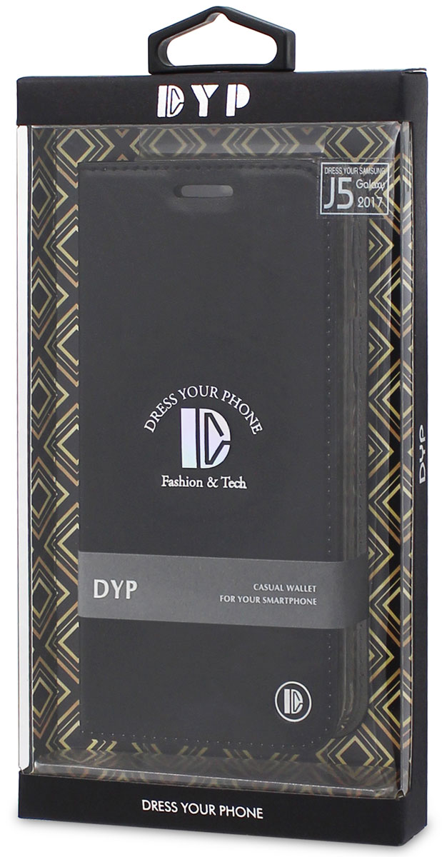 фото DYP Casual Wallet чехол для Samsung Galaxy J5 (2017), Black