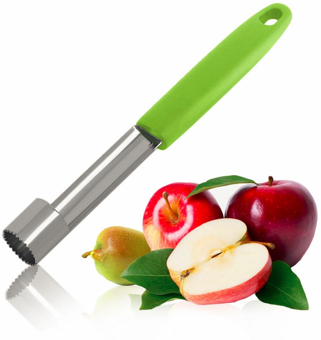фото Нож для удаления сердцевины Ругес "Семечко", цвет: светло-зеленый, серый металлик Ruges