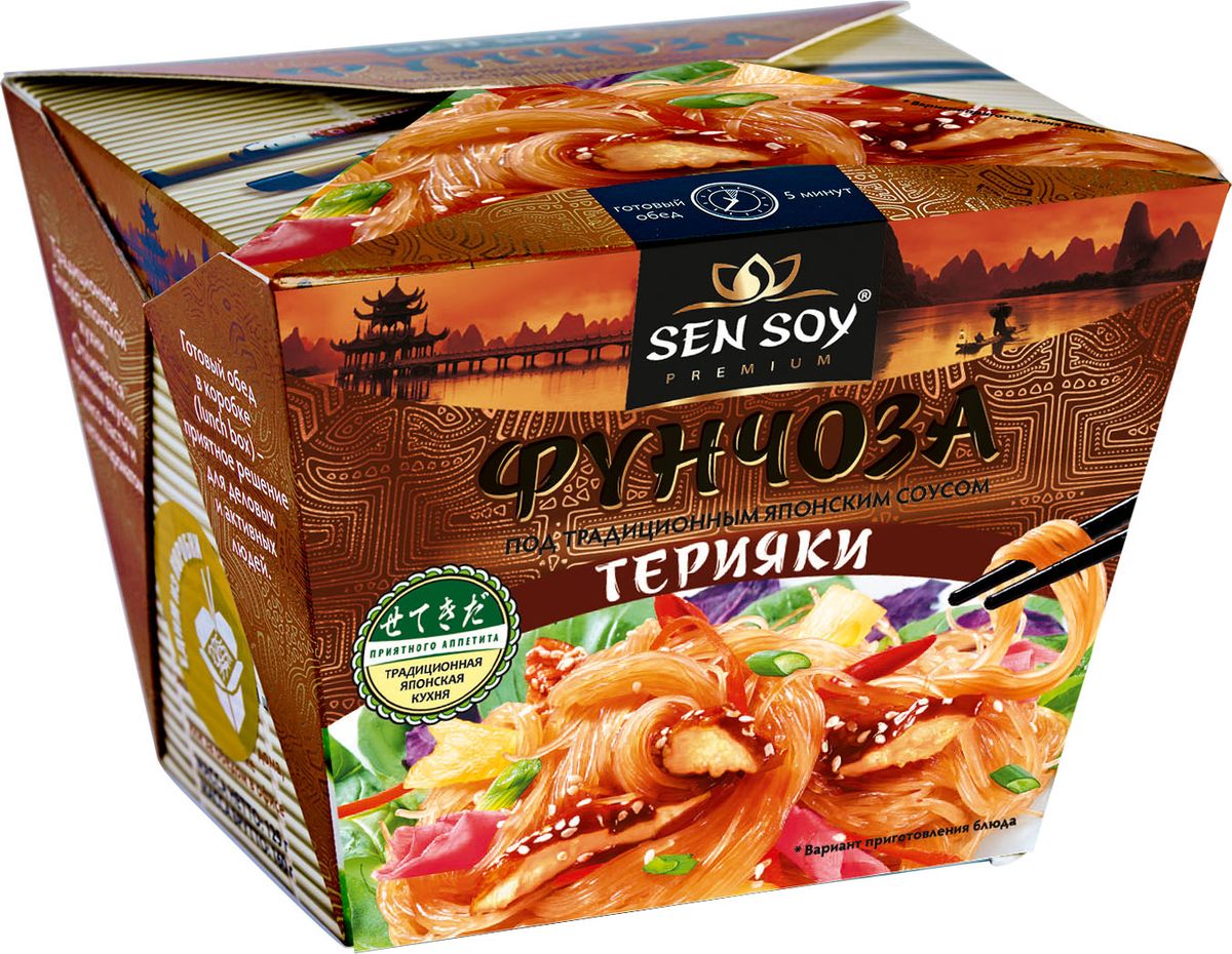 Лапша Sen Soy Фунчоза под японским соусом терияки, 125 г