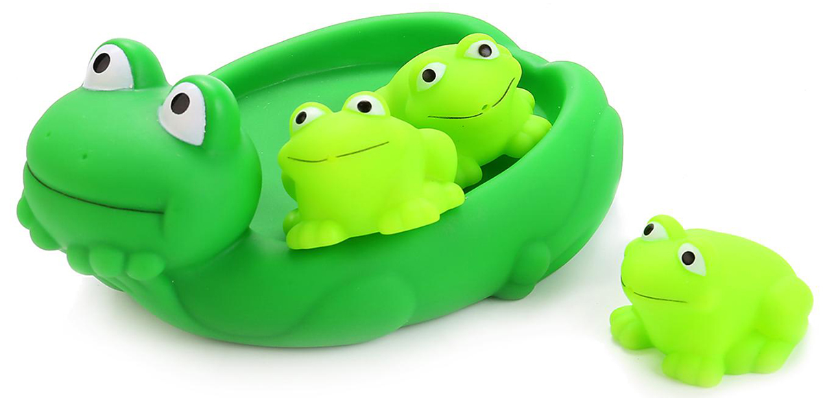 фото Играем вместе Набор игрушек для купания Лягушка-мыльница и 3 лягушонка