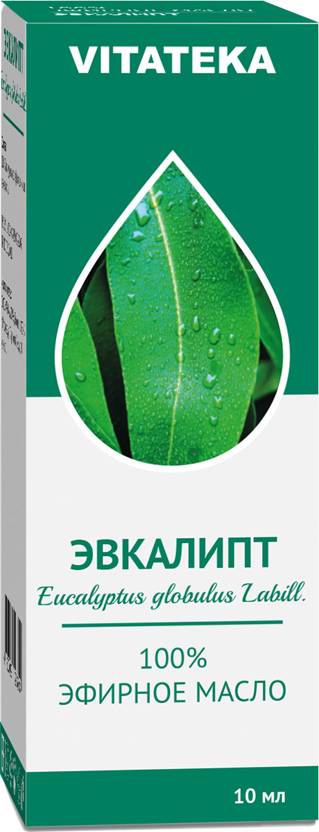 Масло эфирное Витатека, эвкалипт, 10 мл ars арс эфирное масло эвкалипт 10 мл