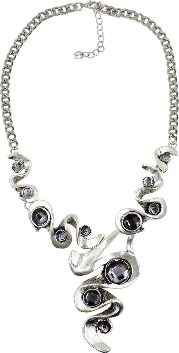 фото Колье Taya, цвет: серебристый, хематит. T-B-13295-NECK-SL.HEMATITE