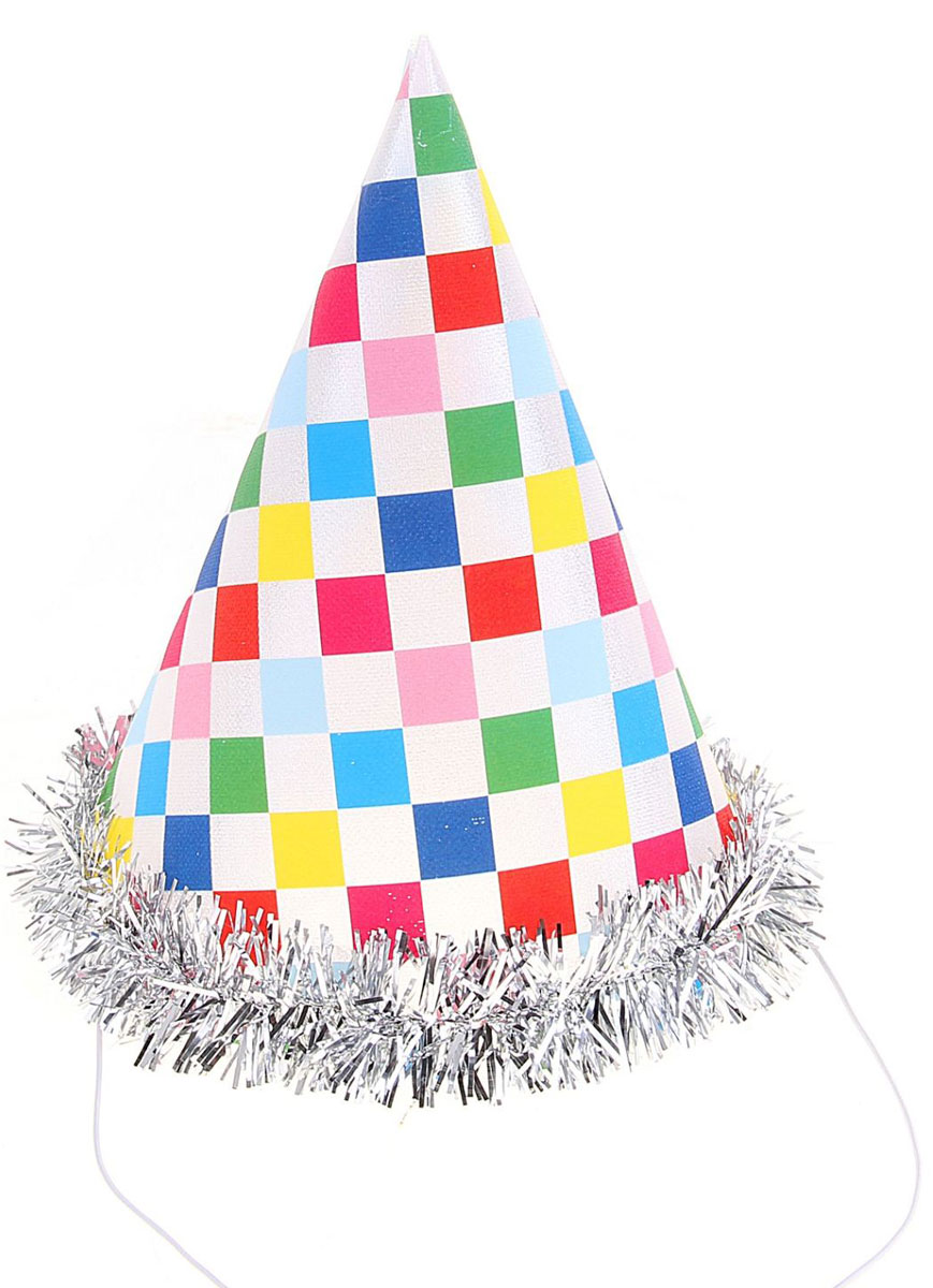 фото Колпак праздничный Страна Карнавалия "Цветные кубики", с подсветкой, 20 см