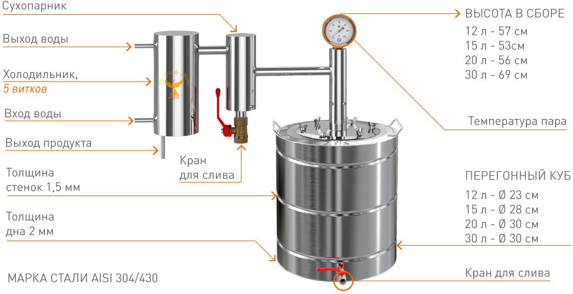 Самогонный Аппарат 30 Литров Купить