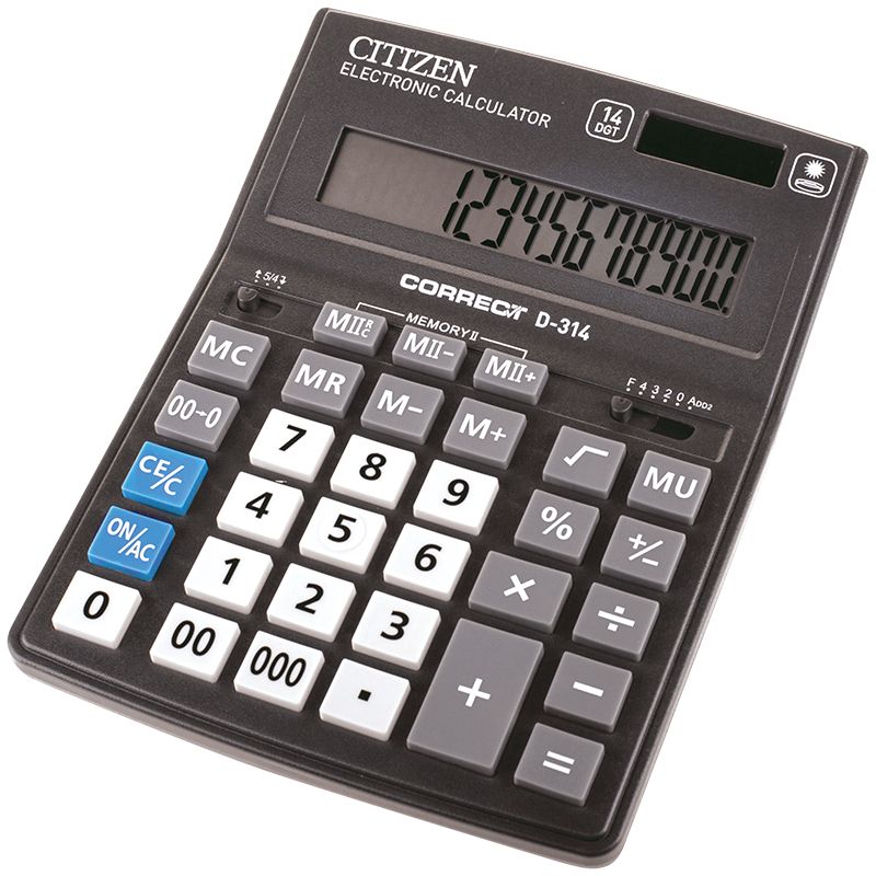 Citizen Настольный калькулятор D-314 Citizen Настольный калькулятор D-314