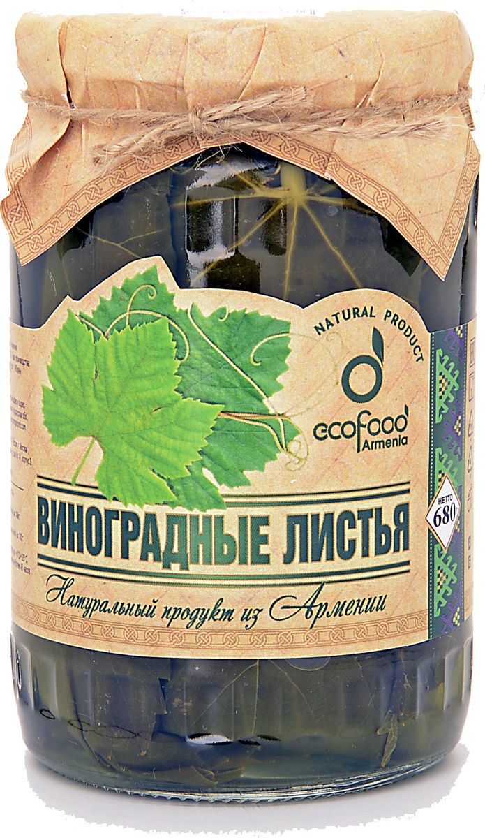 Ecofood Виноградные листья, 720 г