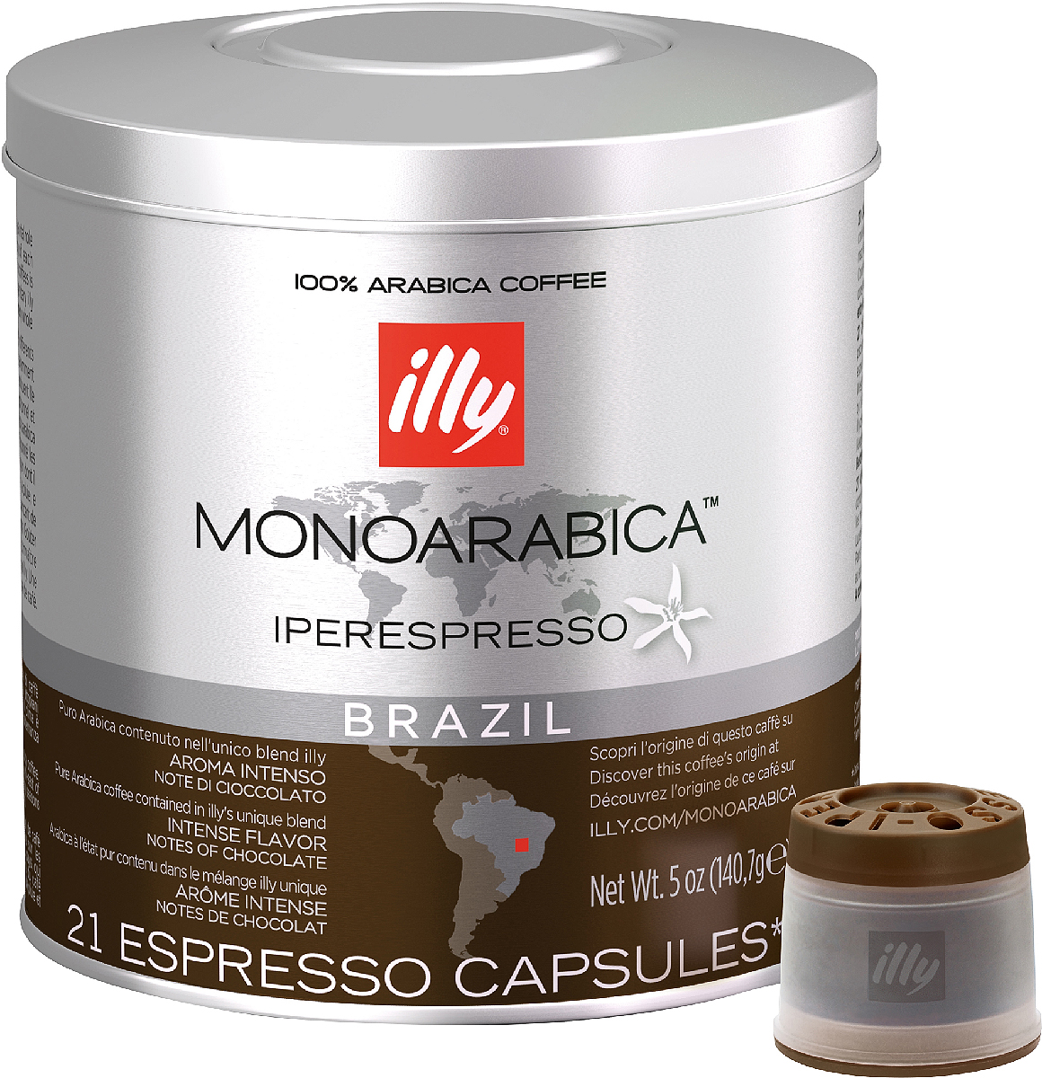 фото Illy Brazil Monoarabica Iperespresso кофе в капсулах средней обжарки, 21 шт