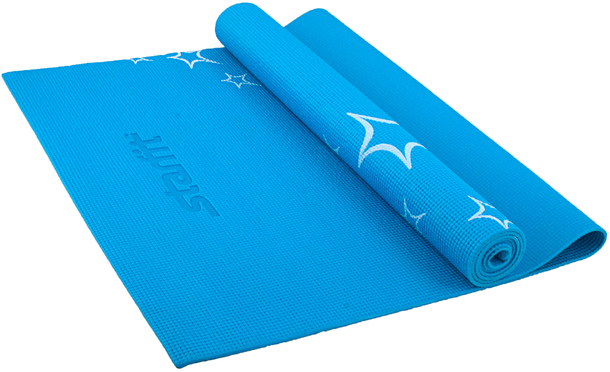 Коврик для йоги Starfit "FM-102", цвет: синий, 173 х 61 х 0,6 см