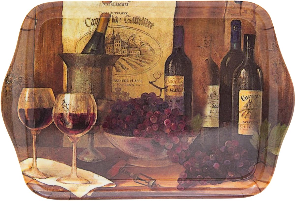 фото Поднос сервировочный Gift'n'Home "Винтажные вина", 21 х 14 см