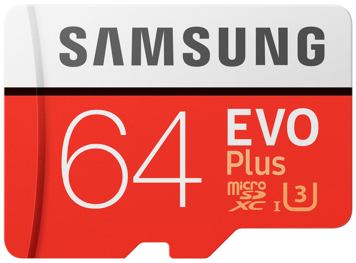 фото Samsung microSDXC Class 10 EVO+ V2 64GB карта памяти с адаптером