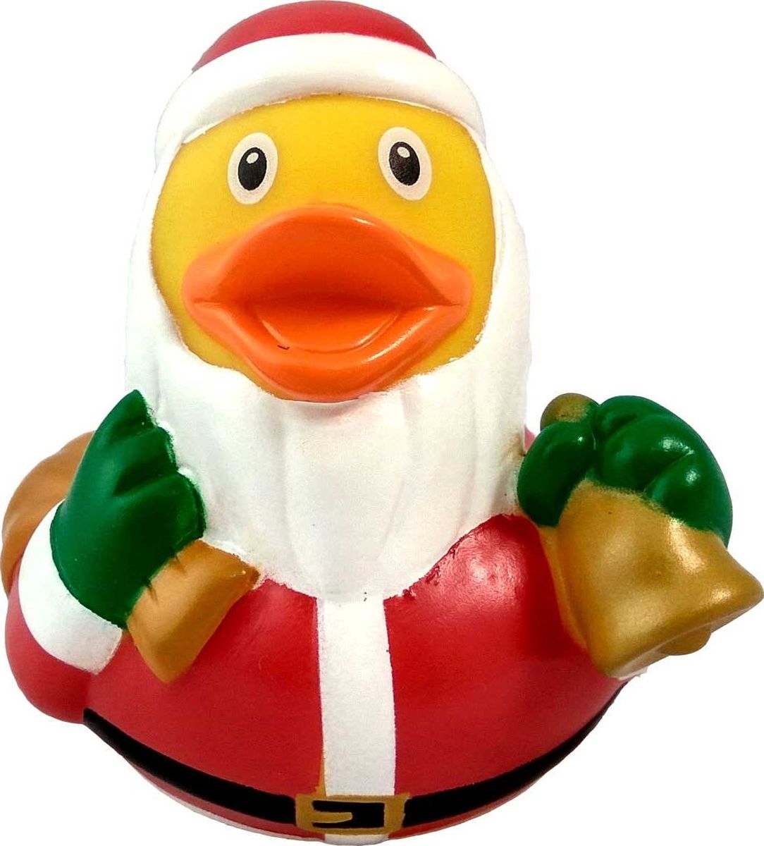 фото Игрушка для ванной FUNNY DUCKS " Дед Мороз", цвет : красный, желтый, зеленый.