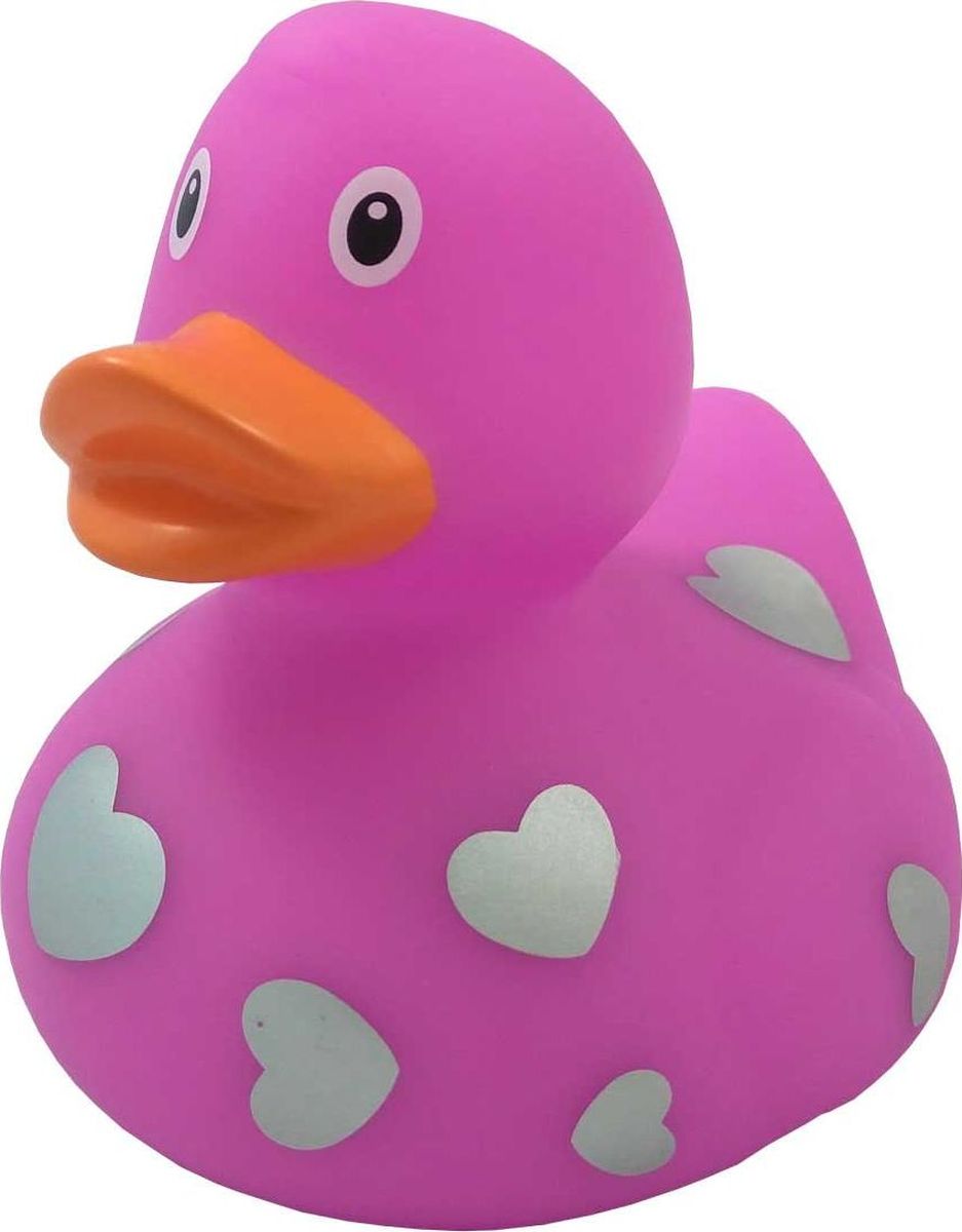 Funny Ducks Игрушка для ванной Уточка c сердечками цвет розовый