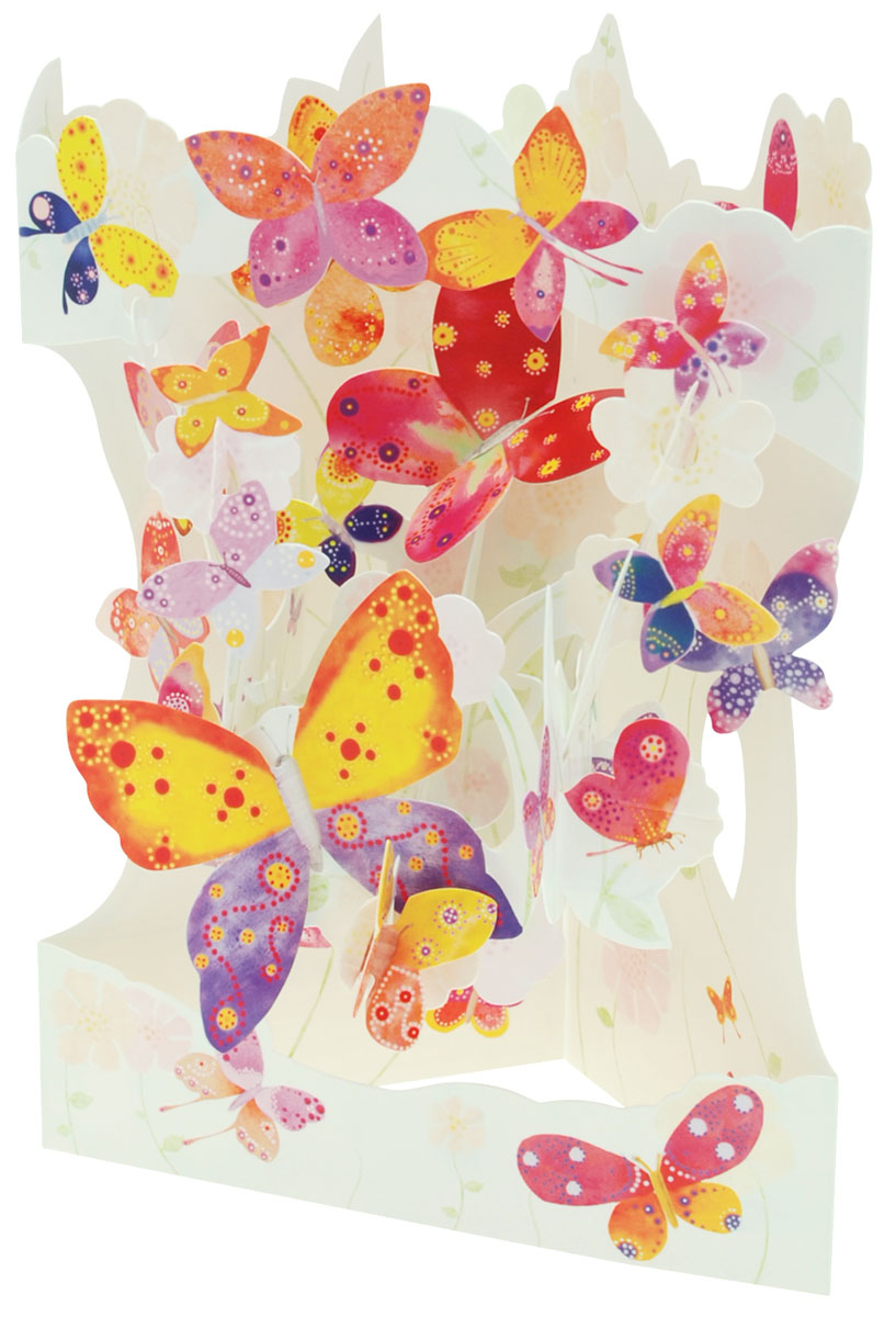 фото Объемная открытка Santoro "Бабочки"
