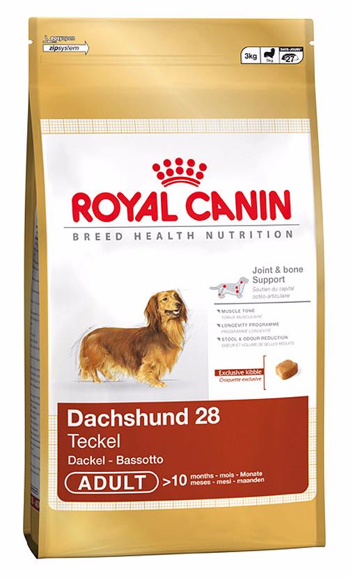 фото Корм сухой Royal Canin "Dachshund 28", для собак породы такса с 10 месяцев, 1,5 кг