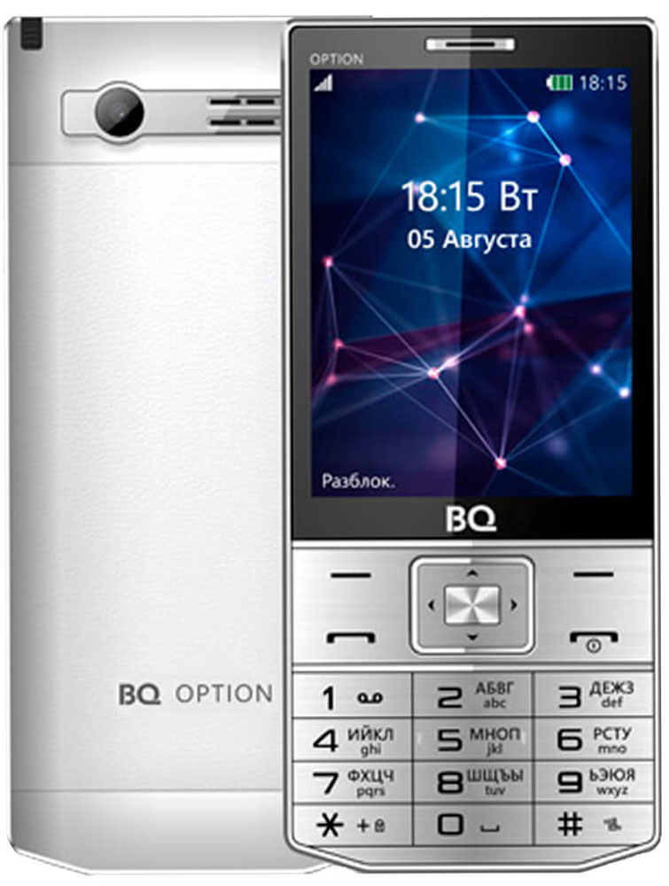 фото Мобильный телефон BQ 3201 Option, серебристый Bq mobile