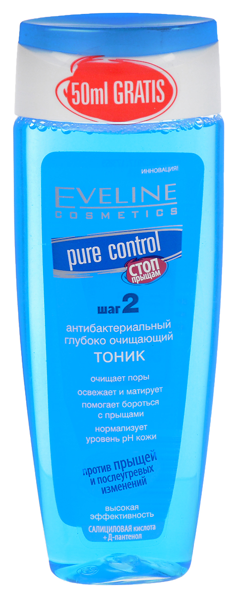 фото Eveline Глубоко очищающий тоник против прыщей и послеугревых изменений Pure control, 200 мл