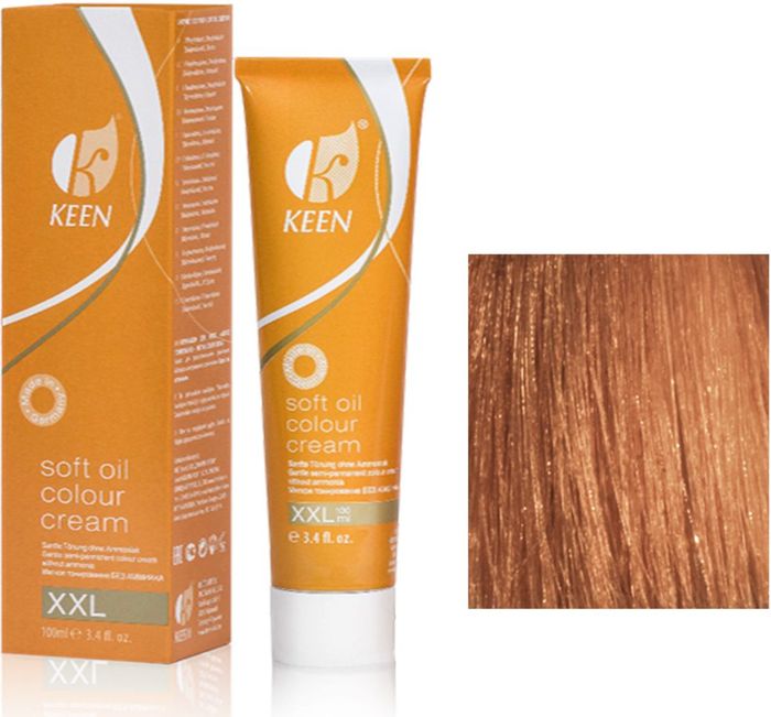 Keen Soft Oil Мягкое тонирование Крем-масло для волос 7.43 Натуральный медно-золотистый блондин Mittelblond Kupfer-Gold, 100 мл