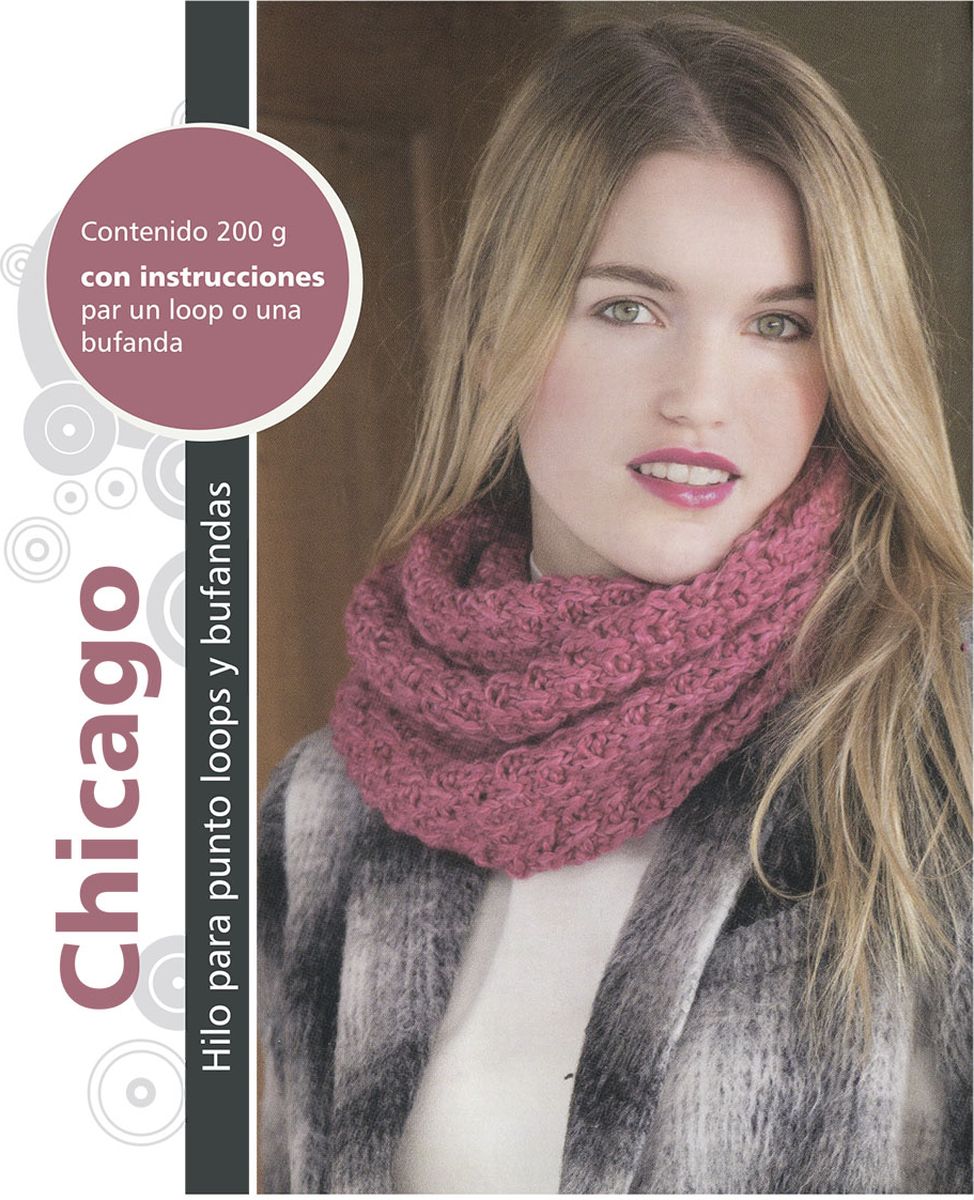 фото Набор для вязания шарфа Vendita "Chicago", цвет: красный, 49 м, 50 г, 4 шт