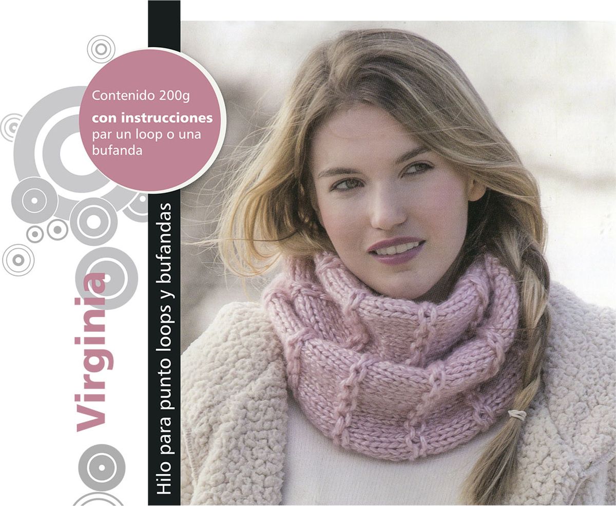 фото Набор для вязания шарфа Vendita "Virginia", цвет: розовый металлик, 93 м, 100 г, 2 шт
