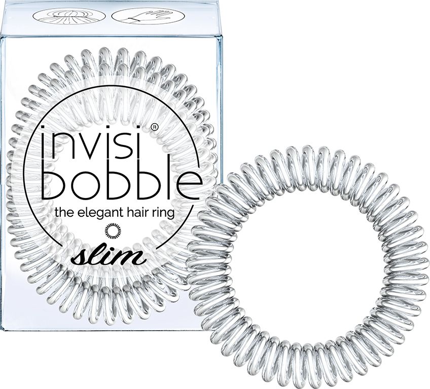 фото Invisibobble Резинка-браслет для волос Slim Chrome Sweet Chrome, 3 шт
