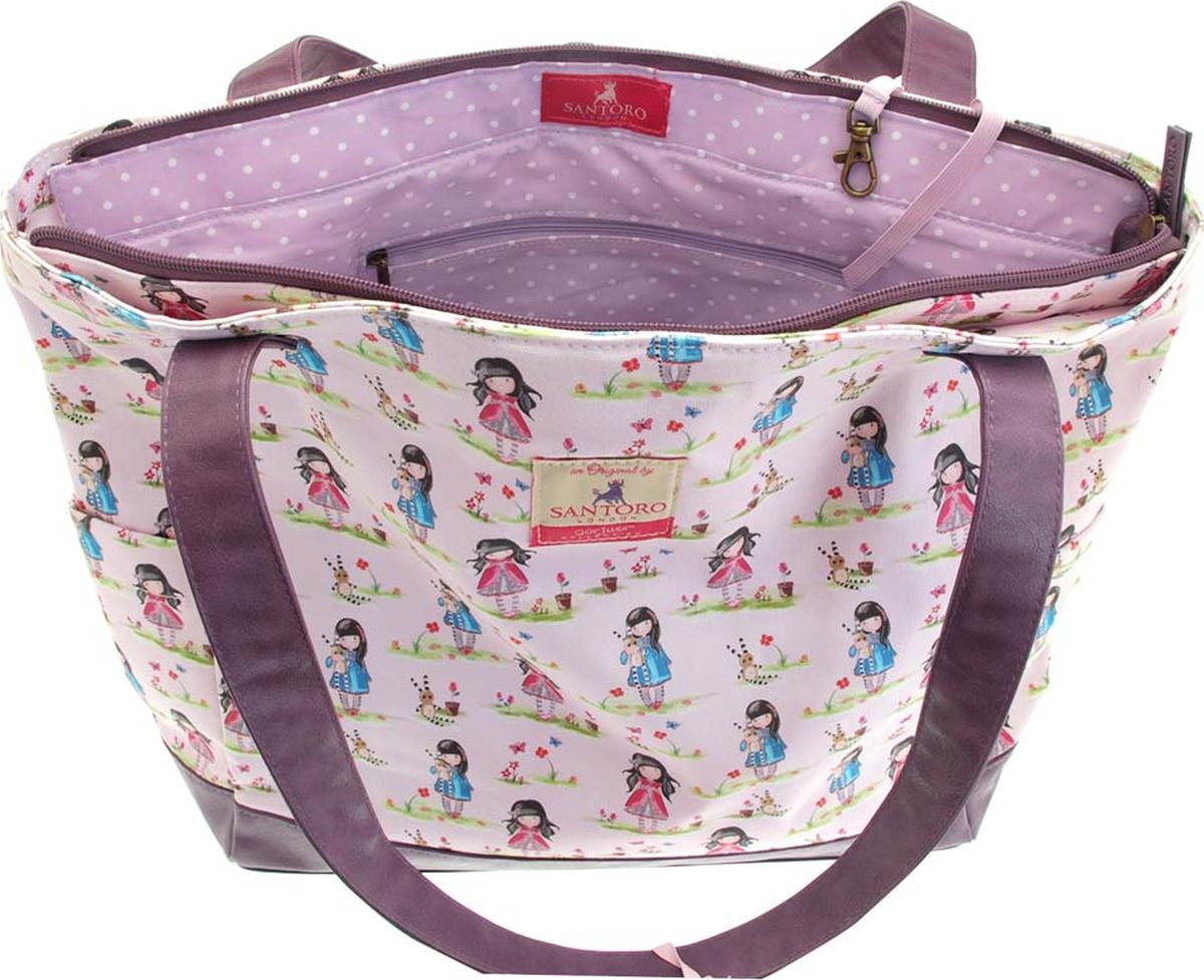 фото Сумка женская Santoro Pastel Print Ladybird, цвет: бежевый, фиолетовый. 0012576 Santoro london