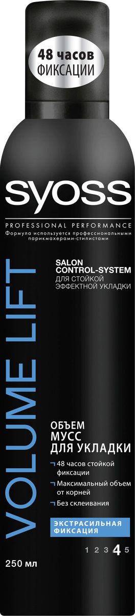 фото Мусс для укладки волос Syoss "Volume Lift", Объем, экстрасильная фиксация, 250 мл