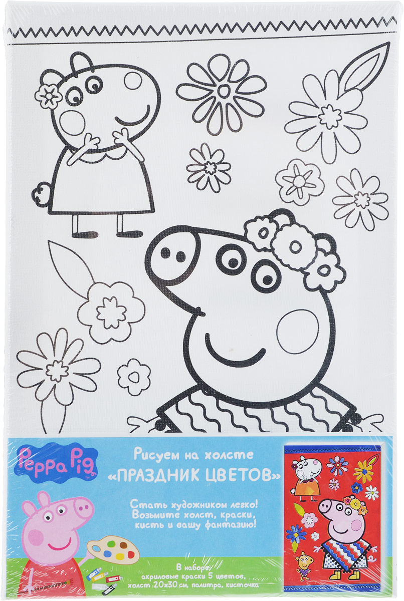 фото Peppa Pig Набор для росписи по холсту Праздник цветов Peppa pig (свинка пеппа)