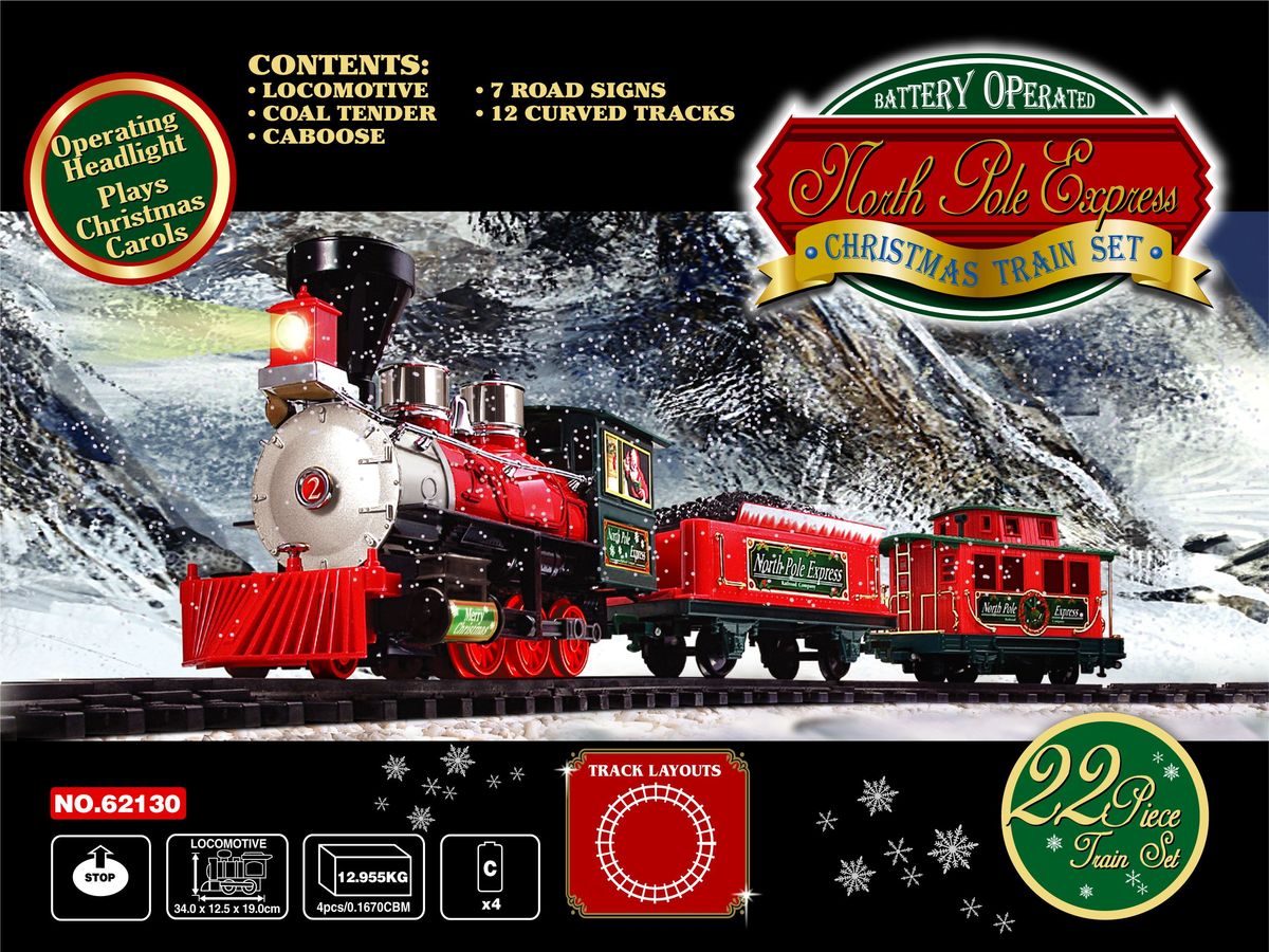 EZTEC Железная дорога новогодняя North Pole Express Train Set — купить ...