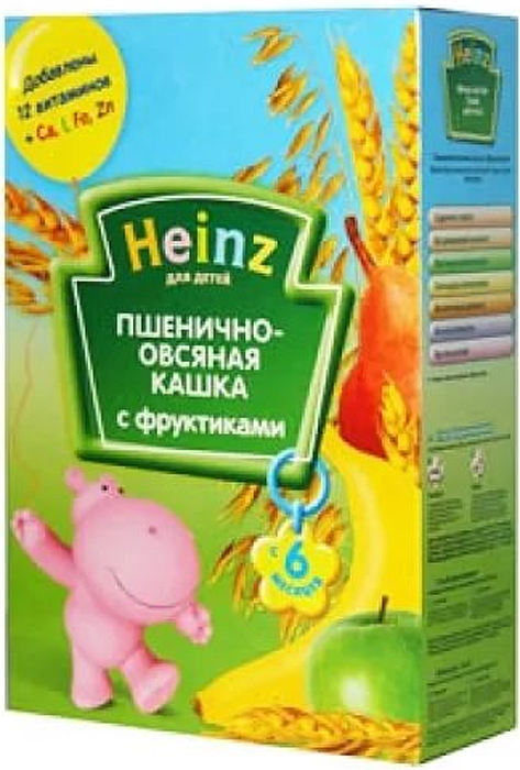 Каша безмолочная heinz пшенично-рисовая с кабачком