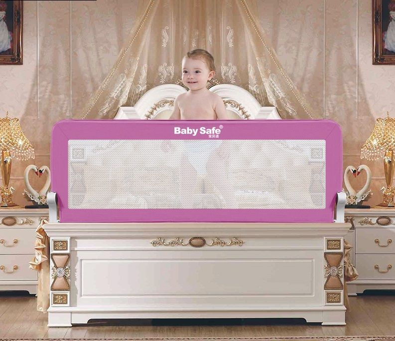 фото Baby Safe Барьер защитный для кроватки цвет пурпурный 150 х 42 см