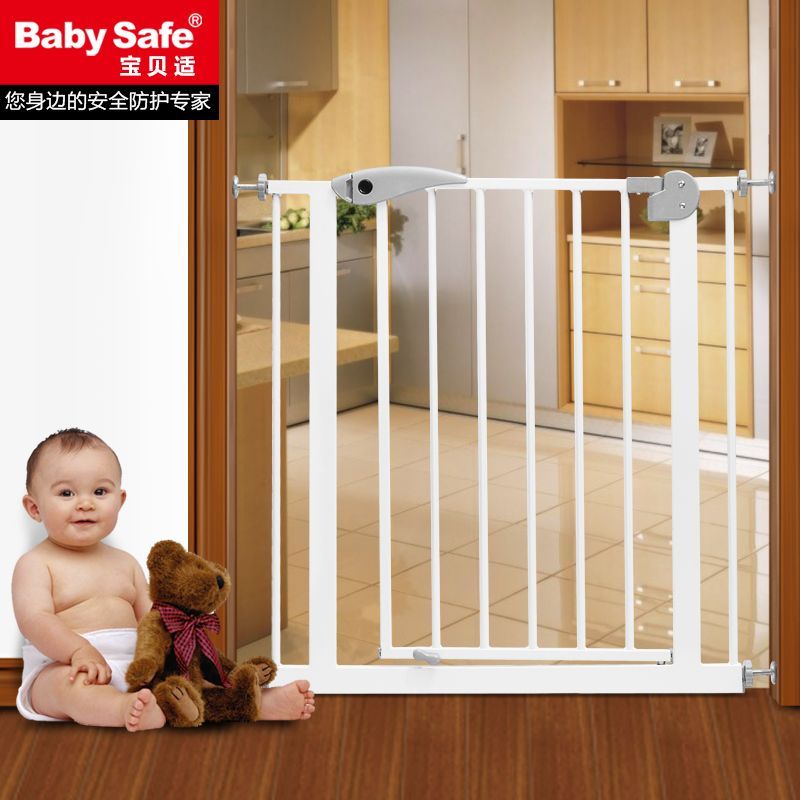 фото Baby Safe Барьер-калитка цвет синий белый 75-85 см