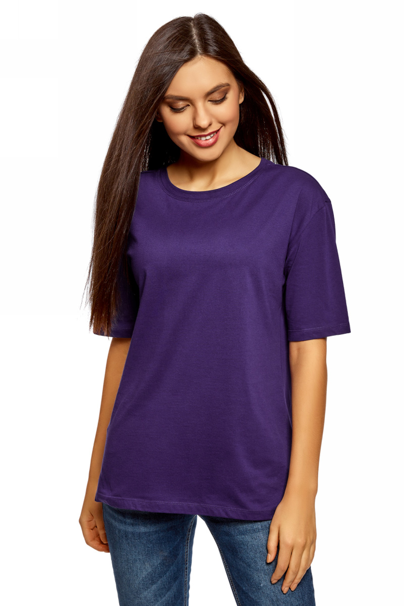 Фиолетовая футболка женская