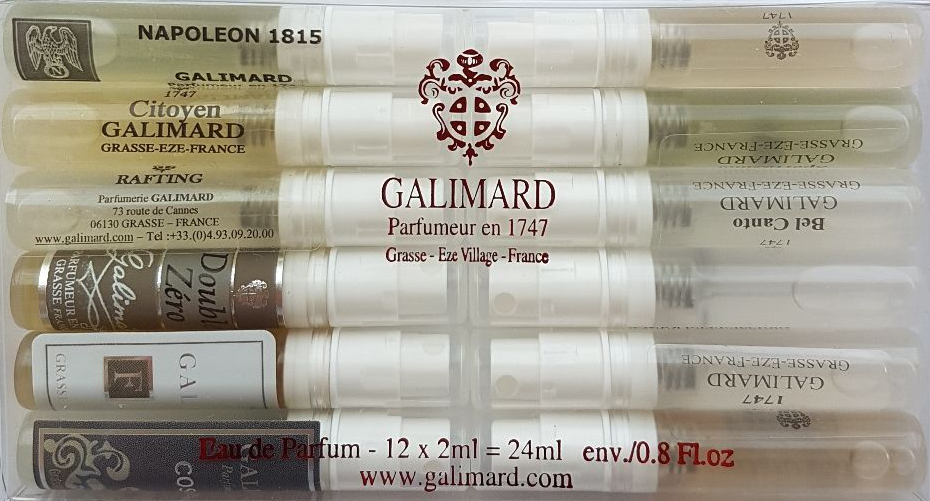 Galimard Набор мужской парфюмерной воды, 12 х 2 мл