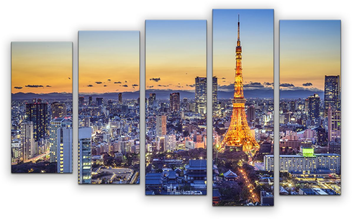 фото Картина модульная Картиномания "Париж в цвете", 120 x 77 см, Дерево, Холст