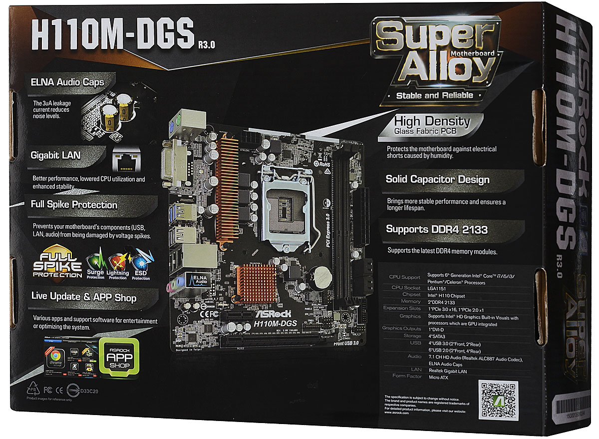 Asrock h110m dgs схема