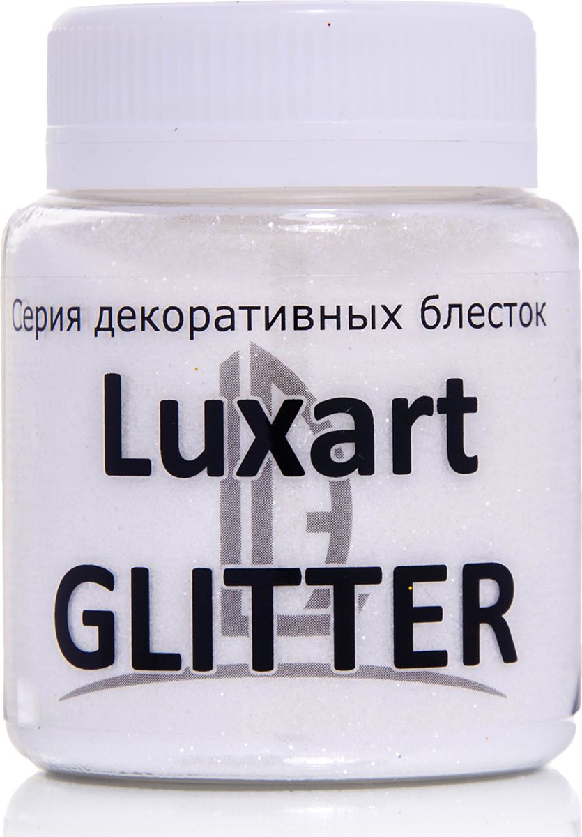 фото Luxart Блестки декоративные LuxGlitter цвет белый 80 мл