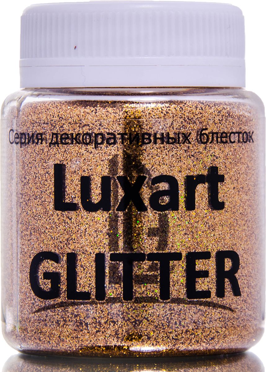 фото Luxart Блестки декоративные LuxGlitter цвет бронза 80 мл