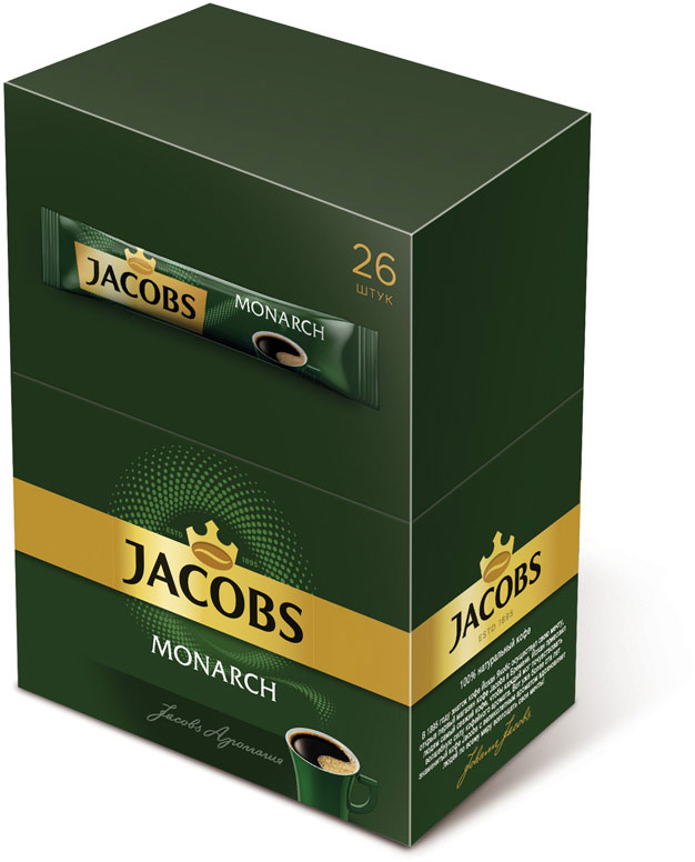 фото Jacobs Monarch кофе растворимый в пакетиках, 26 шт