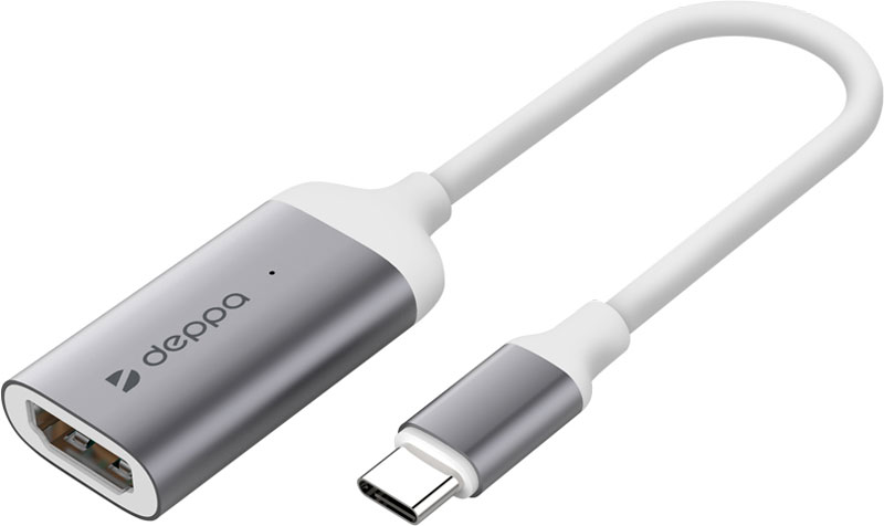 Deppa USB Type-C - HDMI, Grey адаптер