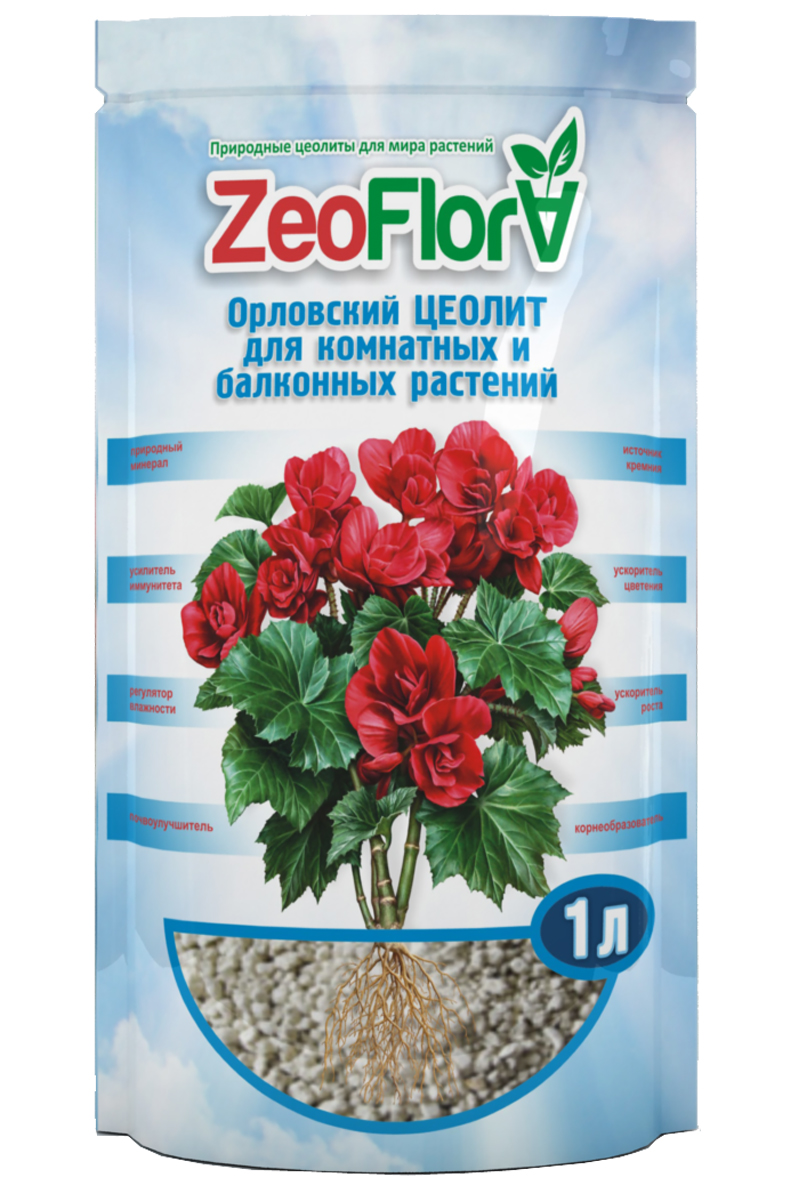 фото Почвоулучшитель для растений ZeoFlora "Бегония", 1 л