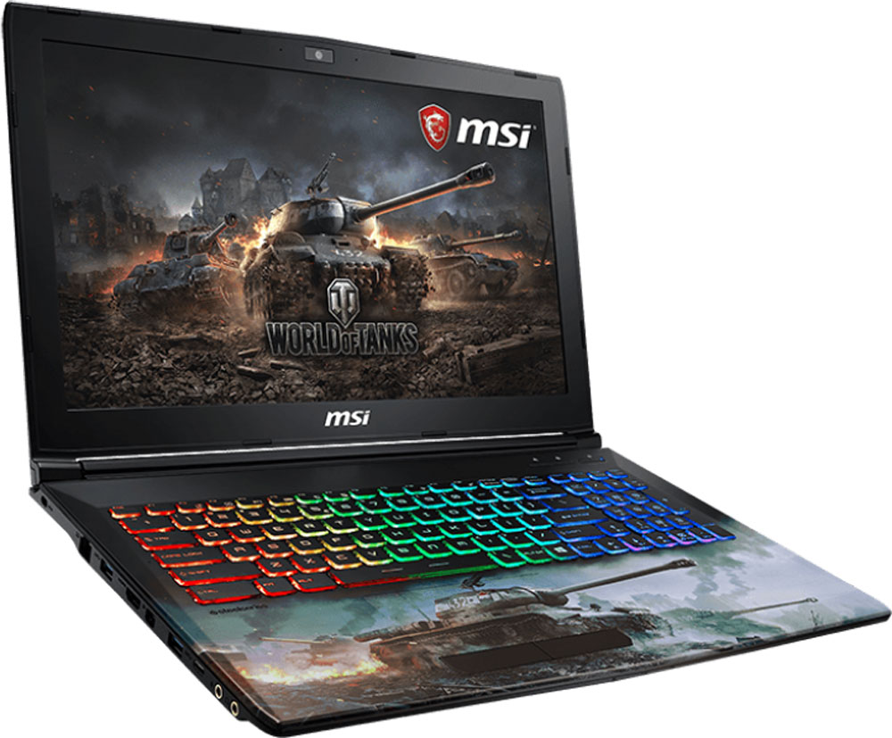 фото Игровой ноутбук MSI GP62M 7RDX World of Tanks Edition, 9S7-16J9E2-2098, 15.6", черный