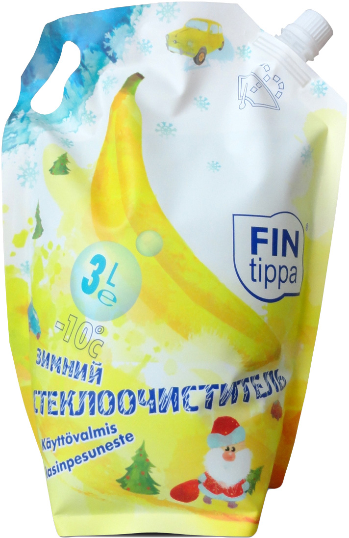 фото Жидкость стеклоомывателя зимняя FinTippa "Банан", до -10°С, 3 л
