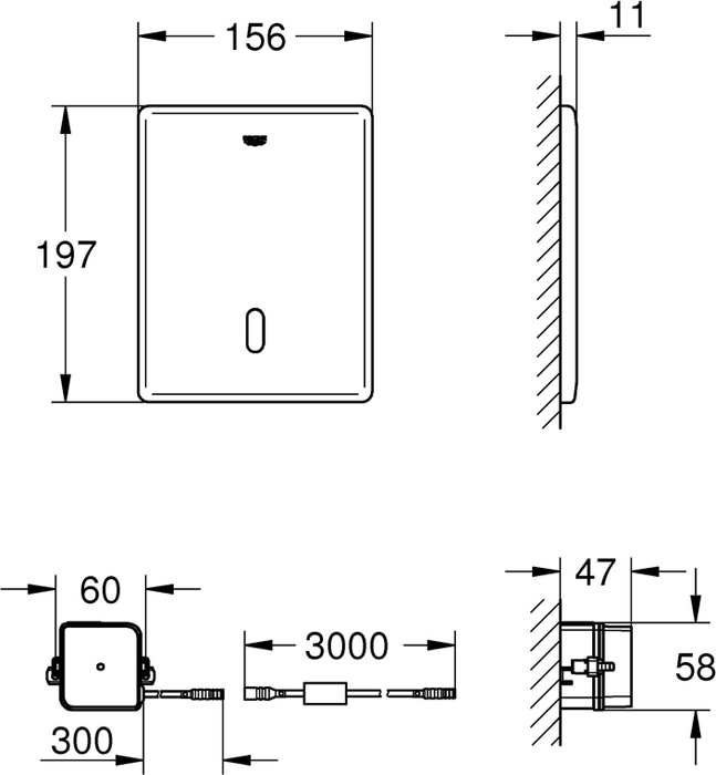 фото Инфракрасная панель смыва для унитаза "Grohe Tectron Skate". 38698SD1