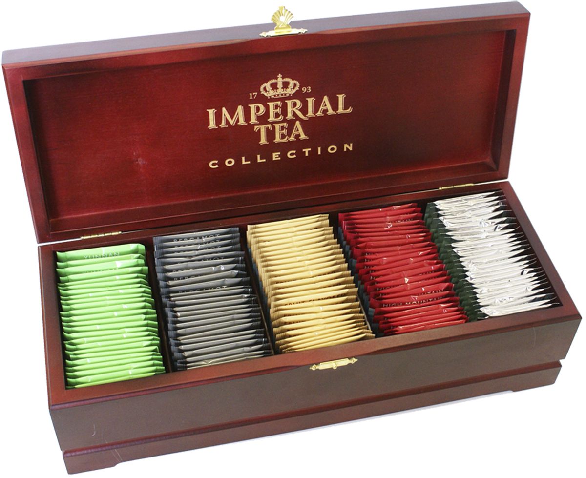 фото Императорский Чай Collection ассорти в деревянной шкатулке, 125 шт Imperial tea collection
